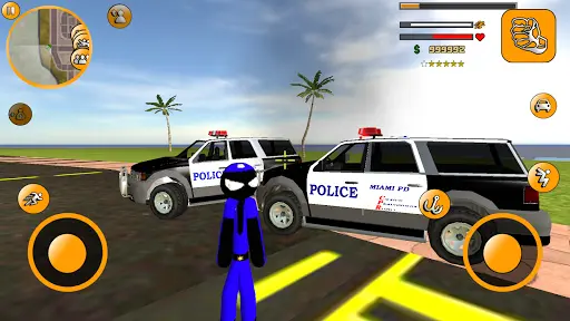 stickman rope hero us police